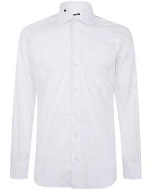 Barba Napoli Klassiek Popeline Stretch Overhemd - Wit