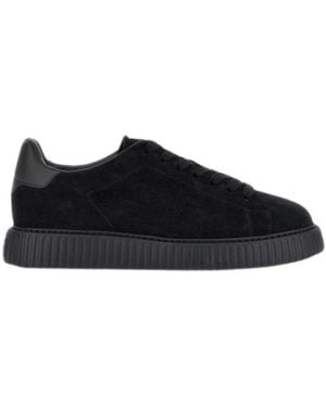 Hogan Schoenen ,Blauw ,Leer H-Stripes - Zwart