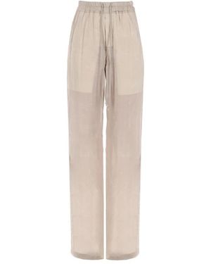Rick Owens Wide Trousers - Neutro