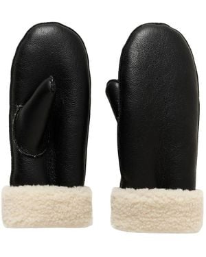 Saint Tropez Accessoires ,Zwart ,Leer Sasjasz Mittens