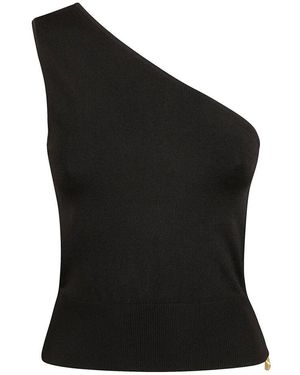Patou One Shoulder Stricktop - Schwarz