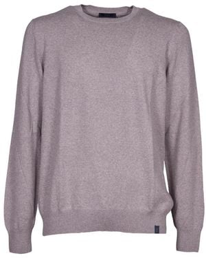 Fay Round-Neck Knitwear - Purple