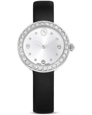 Swarovski Accessoires ,Zwart ,Elegante Zilveren Dameshorloge - Wit