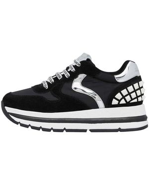 Voile Blanche Sneakers in pelle e tessuto maran s - Nero