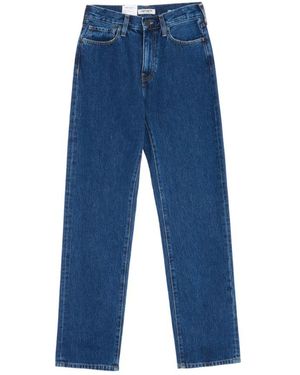 Carhartt High-Waisted Straight Leg Jeans - Blau