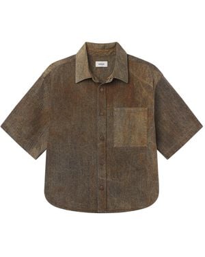 Agolde Short Sleeve Shirts - Brown