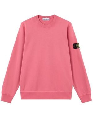 Stone Island Crewneck Sweatshirt - Roze