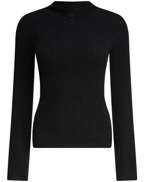 Courreges Round-Neck Knitwear - Nero