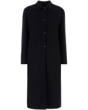 Jil Sander Single-Breasted Coats - Negro