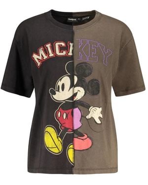 Desigual Tops ,Zwart ,Katoen Mickey T-Shirt