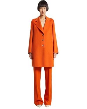 Marella Single-Breasted Coats - Naranja