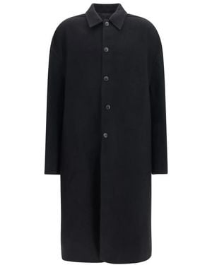 Rick Owens Single-Breasted Coats - Negro