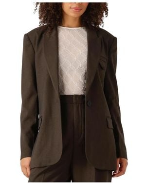 Copenhagen Muse Groene Blazer Voor Vrouwen - Zwart