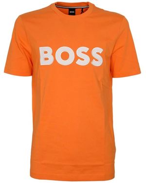 BOSS Tops ,Oranje ,Slim Fit T-Shirt