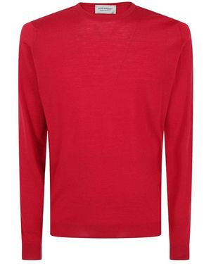John Smedley Round-Neck Knitwear - Rojo