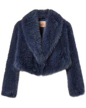 Twinset Faux Fur & Shearling Jackets - Bleu
