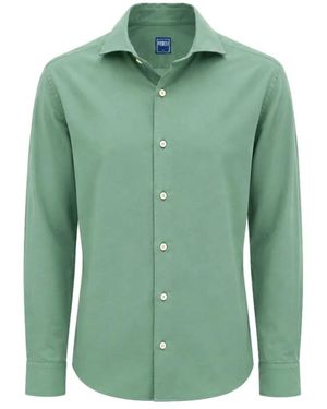 Fedeli Overhemden ,Groen ,Shirts