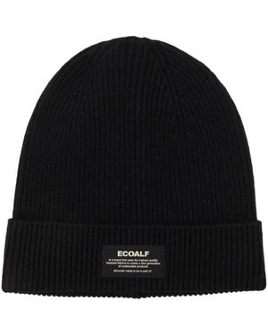 Ecoalf Rippstrickmütze - Schwarz