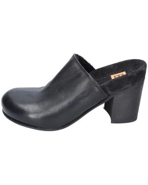 Moma Heeled Mules - Black