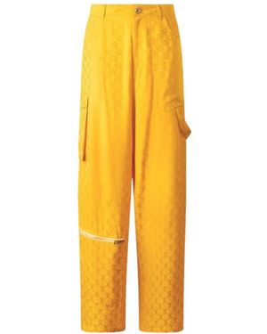 Roberto Cavalli Wide Pants - Yellow