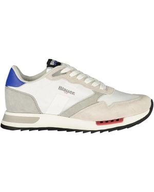 Blauer Sneakers - Blanc