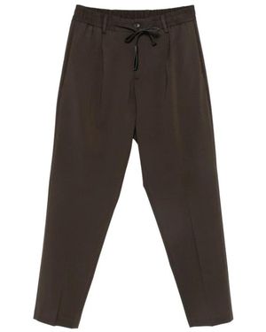 Daniele Alessandrini Broeken ,Bruin ,Slim-Fit Broeken - Zwart