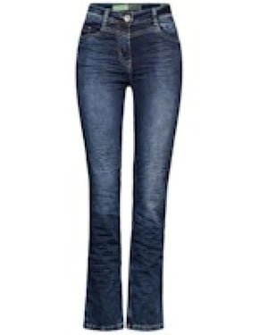 Cecil High Waist Slim Fit Jeans - Blau