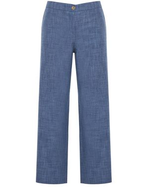 Barba Napoli Wide Trousers - Blue