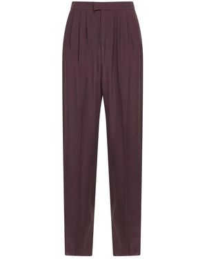 Saint Laurent Broek Van Zijde Habotai - Paars