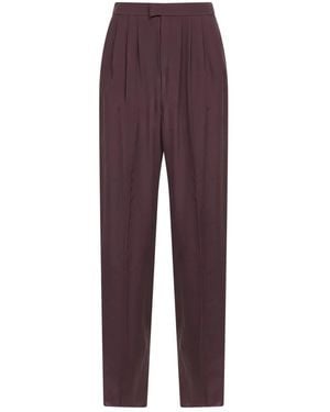 Saint Laurent Wide Trousers - Purple