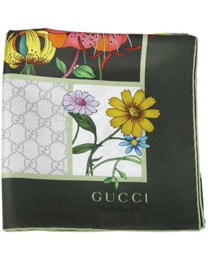 Gucci Accessoires ,Groen ,Mini Blocks Flora Twill
