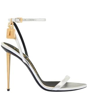 Tom Ford Padlock Pointy Naked Sandal - Weiß
