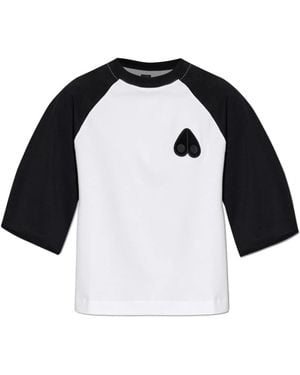 Moose Knuckles Oversized Kurzarm-T-Shirt - Schwarz