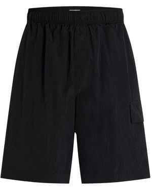 Calvin Klein Korte Broeken ,Zwart ,Lange Boxershorts Met Logo