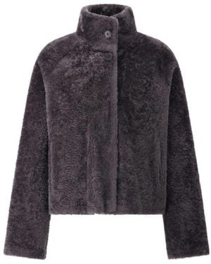 Arma Wendbare Teddyjacke Mit Leder - Schwarz