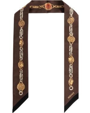 Versace Silky Scarves - Marron