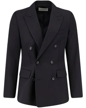 Tonywack Maßgeschneiderter Wollmischungs-Blazer - Schwarz