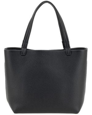 The Row Strukturierte Leder Tote Handtasche - Schwarz