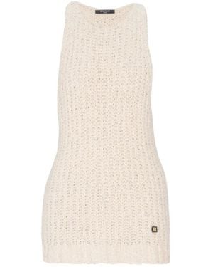 Balmain Long Knitwear - Natural