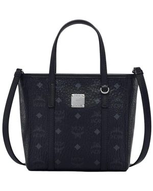 MCM Visetos Canvas Crossbodytas - Blauw