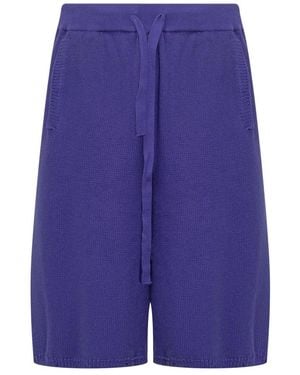 Laneus Gestrickte Bermuda-Shorts - Blau