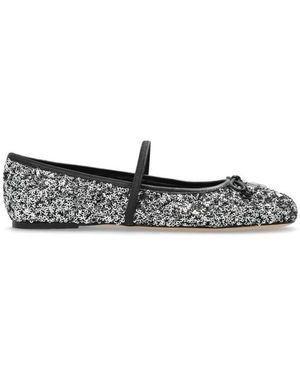 Marc Jacobs Schoenen ,Grijs ,Katoen Sequin Sabrina Ballerina - Wit