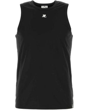 Courreges Sleeveless Tops - Black