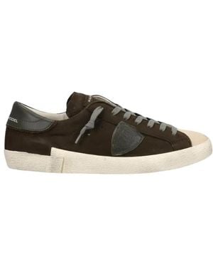 Philippe Model Sneakers Van Leer - Groen