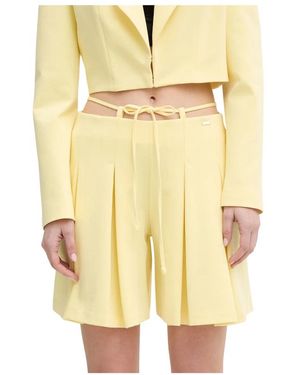 Fracomina Korte Broeken ,Geel ,Katoen Casual Shorts