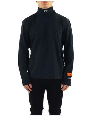 Heron Preston Bestickter Rollkragenpullover - Blau