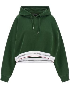 DSquared² Onion Cropped Fit Hoodie - Grün