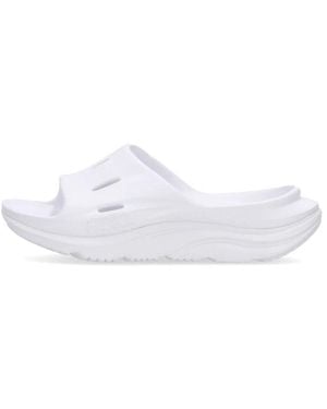 Hoka One One Schnell Trocknende Recovery Slides Weiß