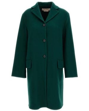 Marni Single-Breasted Coats - Green