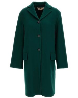 Marni Wol En Kasjmier Jas - Groen